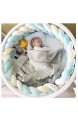 PetKids Bettumrandung Bettschlange Baby geflochten Baby Nestchen Bettumrandung 4 Weben Kantenschutz Kopfschutz für Babybett nestchen Schlange 2M