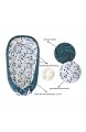 PIMKO Multifunktionale 2 seitig Baby nest Kuschelnest Kokon für Babys Nestchen antiallergischre Neugeborene Kokon Reisebett 55 x 90cm Baumwolle und VELVET (Spruce)