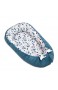 PIMKO Multifunktionale 2 seitig Baby nest Kuschelnest Kokon für Babys Nestchen antiallergischre Neugeborene Kokon Reisebett 55 x 90cm Baumwolle und VELVET (Spruce)