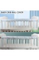 POHOVE Babybett-Abdeckung aus Baumwolle Beißschutz weich Stoßstangen-Streifen Anti-Biss-Polsterung 60 cm 120 cm