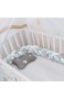 Queta 2 2M Bettumrandung Babybett Nestchen geflochtene Stoßfänger Kantenschut Kopfschutz Dekoration für Krippe Kinderbett