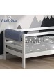VitaliSpa Bettkantenschutz Bettumrandung Kinderbett Kantenschutz Babybett (Grau)