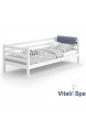 VitaliSpa Bettkantenschutz Bettumrandung Kinderbett Kantenschutz Babybett (Grau)