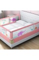 Baby-Bettgitter Faltbar Easy Fit Sicherheitsgitter Für Kleinkinder/Kinder Pink Hoch 66CM (Size : 150CM)