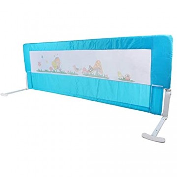 Babybett Rails tragbares Bettgitter für Neugeborene faltbar Sicherheitsgitter tragbar Fallschutz (1 8 m blau)