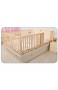 Bettschutzgitter Baby-Bettgitter Tragbare Bettleitplanke - Holz - Höhenverstellbar for Die Meisten Betttypen Geeignet LQHZWYC (Size : Length 109cm)