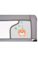 littleworld Bettgitter Luxus - Rausfallschutz für Babys - Fallschutz geeignet für Elternbett & Babybett - rutschsicher - hellgrau mit Tigermotiv