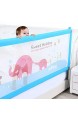 MUMA Baby-Bettgitter extra hoch 100cm vertikaler Lift Schlafgitter für Kleinkinder Klappbettgitter für Kingsize-Bett - Blau/Pink (Color : Blue Size : 2.0m)