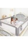 ZEHNHASE Bettgitter Kinderbettgitter zum vertikalen Heben Sicherheitsschutz Bettgitter zum Schutz vor Stürzen für Kleinkinder Babys und Kinder (Grau 150cm 1Seite)
