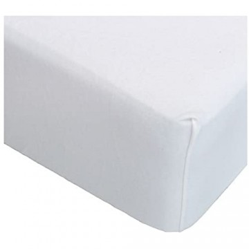 IKEA Schonbezug Oxel elastischer Matratzenschoner / Bettlaken für Matratzen bis 35 cm Stärke - 100% Baumwolle - WEISS (140 x 200)