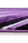Bettumrandung Läufer Teppich Abstrakt Wellen Muster Schwarz Lila Läuferset 3 TLG Maße:2 x 80 x 150 cm & 1 x 80 x 300 cm