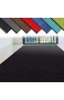 casa pura Schmutzfangläufer Meterware | 90 cm breiter Flur Teppich gegen Feuchtigkeit und Schmutz | rutschfest und einfarbig (Schwarz - 6 m Länge)