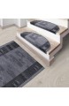 casa pura Teppich Läufer grau mit Pflanzenmusterung | Qualitätsprodukt aus Deutschland | GUT Siegel | kombinierbar mit Stufenmatten | 3 Breiten und 27 Längen (80 x 200cm)