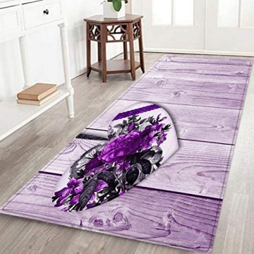 ESHOO Bereich Teppich Teppichbodenmatte Küchenteppich Anti-Rutsch Teppichläufer Küchenläufer für Flur Wohnzimmer Küche Schlafzimmer