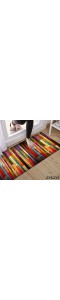 Filjr Teppich Läufer Flur Bunt rutschfest Lang 60x300cm Vintage for Küche Schlafzimmer Wohnzimmer TQDTX Polyester Verblassen Nicht Anpassbar (Color : Color#1)
