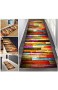 Filjr Teppich Läufer Flur Bunt rutschfest Lang 60x300cm Vintage for Küche Schlafzimmer Wohnzimmer TQDTX Polyester Verblassen Nicht Anpassbar (Color : Color#1)