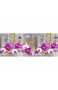 HomeLife PVC Küchenläufer waschbar & rutschfest | 52 × 120 cm | PVC Teppich Läufer für Küche Flur & Bad | Polyester Teppich für Eingangsbereich Innen & Außenbereich | Orchideen Traum Motiv