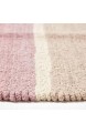 Homescapes waschbarer Chenille Teppich/Läufer 110 x 170 cm handgewebt aus 100% Baumwolle blau beige lila und grau gestreift