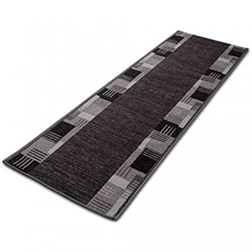 Meisterei 1A Teppich-Läufer auf Maß gekettelt | Murano (67x100 grau)