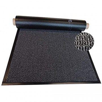 Mertex Schmutzfangläufer Meterware 90 cm grau-schwarz meliert (90 x 400 cm Schnittkante mit Randprofil)