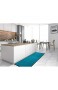 Primaflor - Ideen in Textil Küchenläufer Küchenvorleger Schmutzfangmatte CLEAN - Türkis 60x180 cm Küchenteppich Schmutzfangläufer