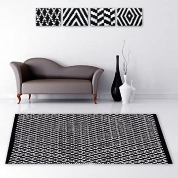 Pro Home Teppich Läufer Matte Unterlage Vorleger Fußabtreter breite Auswahl an modernen Fleckerl- und Baumwollteppiche (70x130 cm/Hash)
