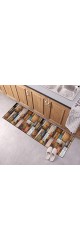 Qonei Teppich Läufer Flur Küche Bunt rutschfest 80×250 Vintage Läufer Teppich Waschbar Chemischer Faser Geometrisch Gemusterter Anpassbar (Color : #A Size : 80×250cm)