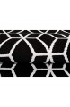 Tapiso Bali Teppich Läufer Flur Brücke Kurzflor Modern Weiß Schwarz Geometrisch Figuren Design Korridor Schlafzimmer ÖKOTEX 120 x 200 cm