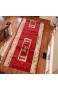 Tapiso Dorian Teppich Läufer Meterware Flur Küche Wohnzimmer Schlafzimmer Kurzflor Brücke Rot Creme Streifen Kaffee Meliert ÖKOTEX 90 x 300 cm