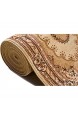 WE LOVE RUGS CARPETO Läufer Teppich Flur in Beige Creme - Orientalisch Muster - 3D-Effekt Dichter und Dicker Flor - Läuferteppich nach Maß - ISKANDER Kollektion 80 x 200 cm