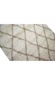 CARPETIA Shaggy Teppich Wohnzimmerteppich Hochflor Langflor Rauten Creme beige Größe 120x170 cm