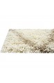 CARPETIA Shaggy Teppich Wohnzimmerteppich Hochflor Langflor Rauten Creme beige Größe 120x170 cm
