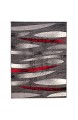 Carpeto Designer Teppich Modern Gestreift Muster Meliert In Grau - ÖKO TEX (140 x 200 cm)