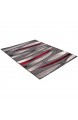 Carpeto Designer Teppich Modern Gestreift Muster Meliert In Grau - ÖKO TEX (140 x 200 cm)
