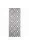 Carpeto Rugs Teppich Läufer Flur - Orientalisch Geometrisch Teppichläufer - Kurzflor Weich - Flurläufer für Wohnzimmer Schlafzimmer - Teppiche - Meterware - Grau - 120 x 300 cm