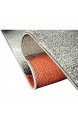 Designer Teppich Moderner Teppich Wohnzimmer Teppich Kurzflor Teppich mit Konturenschnitt Karo Muster Rot Grau Weiß Schwarz Größe 160x230 cm