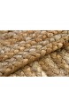 HAMID Jute Teppich Naturel - Alhambra Rund Teppich 100% Naturfaser de Jute (150x150cm)