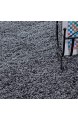 Hochflor Shaggy Teppich für Wohnzimmer Langflor Pflegeleicht Schadsstof geprüft 3 cm Florhöhe Oeko Tex Standarts Teppich Maße:160x230 cm Farbe:Grau