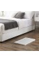 Kurzfell-Teppich Kunstfell Hasenfell Imitat | Wohnzimmer Schlafzimmer Kinderzimmer | Als Faux Bett-Vorleger oder Matte für Stuhl Hocker Sofa (Weiss 40 x 60 cm)