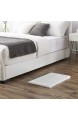 Kurzfell-Teppich Kunstfell Hasenfell Imitat | Wohnzimmer Schlafzimmer Kinderzimmer | Als Faux Bett-Vorleger oder Matte für Stuhl Hocker Sofa (Weiss 40 x 60 cm)