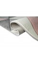 Merinos Teppich modern Designerteppich mit Dreieck Muster in Rosa Grau Creme Größe 120x170 cm