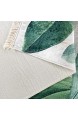 mynes Home Waschbarer Teppich mit Blätter Motiv Weiß Modern rutschhemmend pflegeleicht NEU 5200 (120x170cm)