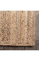 nuLOOM Rigo Handgewebter Teppich aus Jute 180cm rund Natur
