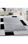 Paco Home Designer Teppich Wohnzimmer Teppich Bordüre in Grau Schwarz Creme Preishammer Grösse:80x150 cm