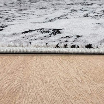 Paco Home Designer Teppich Wohnzimmer Teppiche Ornamente Vintage Optik Schwarz Weiß Grösse:160x220 cm