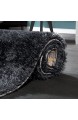 Paco Home Edler Teppich Shaggy Hochflor Einfarbig Flauschig Glänzend In Anthrazit Grösse:80x150 cm