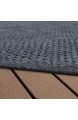 Paco Home In- & Outdoor Flachgewebe Teppich Terrassen Teppiche Natürlicher Look Navy Blau Grösse:160x220 cm