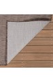 Paco Home In- & Outdoor-Teppich Für Wohnzimmer Balkon Terrasse Flachgewebe In Braun Grösse:140x200 cm
