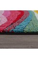 Paco Home Retro Teppich Bunt Rot Grün Blau Wohnzimmer Mosaik Muster 3-D Design Kurzflor Grösse:120x170 cm