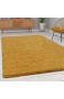 Paco Home Shaggy Hochflor Teppich Wohnzimmer Langflor Kuschelig Einfarbig In Gelb Grösse:160x220 cm
